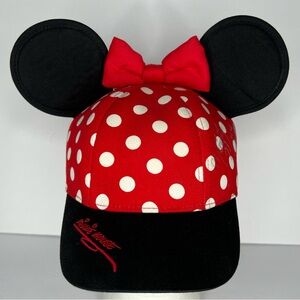 Disneyland Minnie Mouse Youth Red Polka Dot Hat